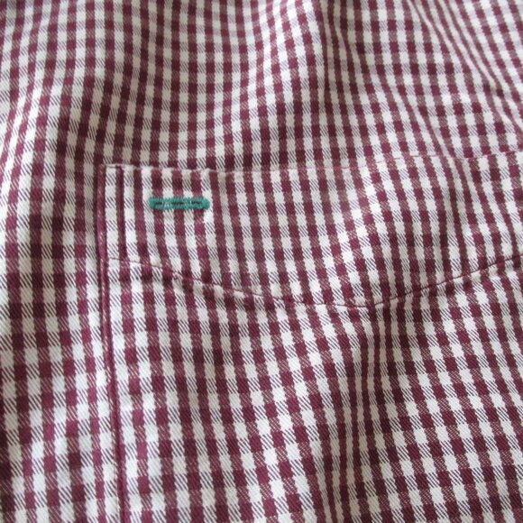 Tommy Hilfiger Button Down Shirt Mens Large Red White Check Long Sleeve Collared - Picture 3 of 5